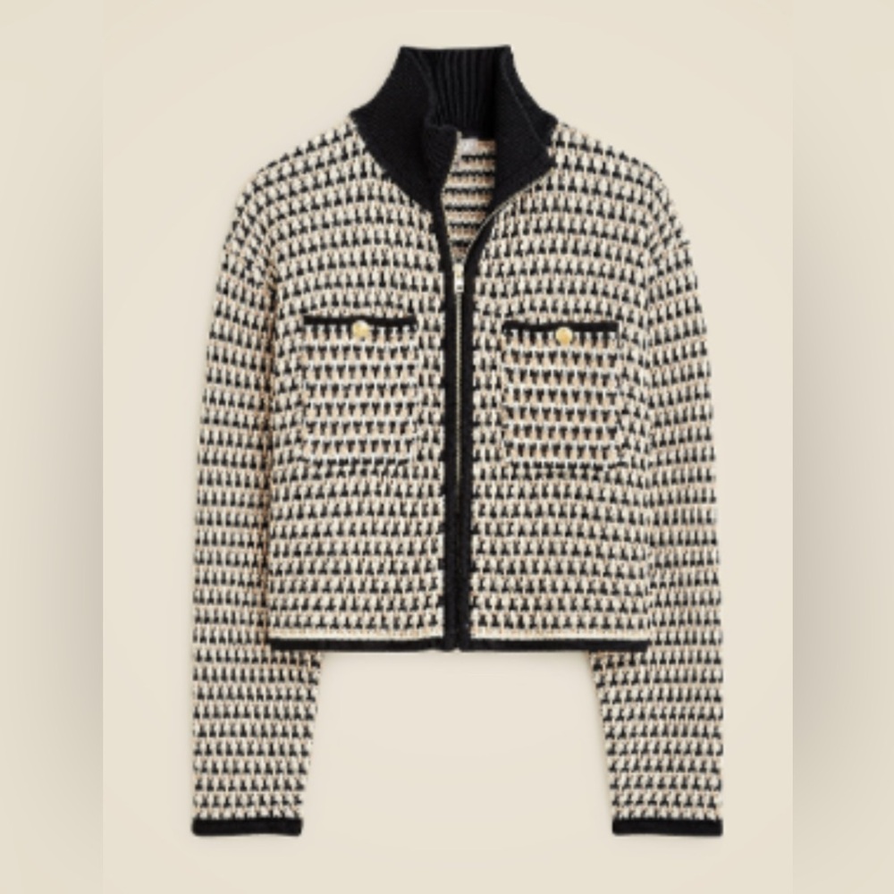 Jacquard sweater jacket NWT